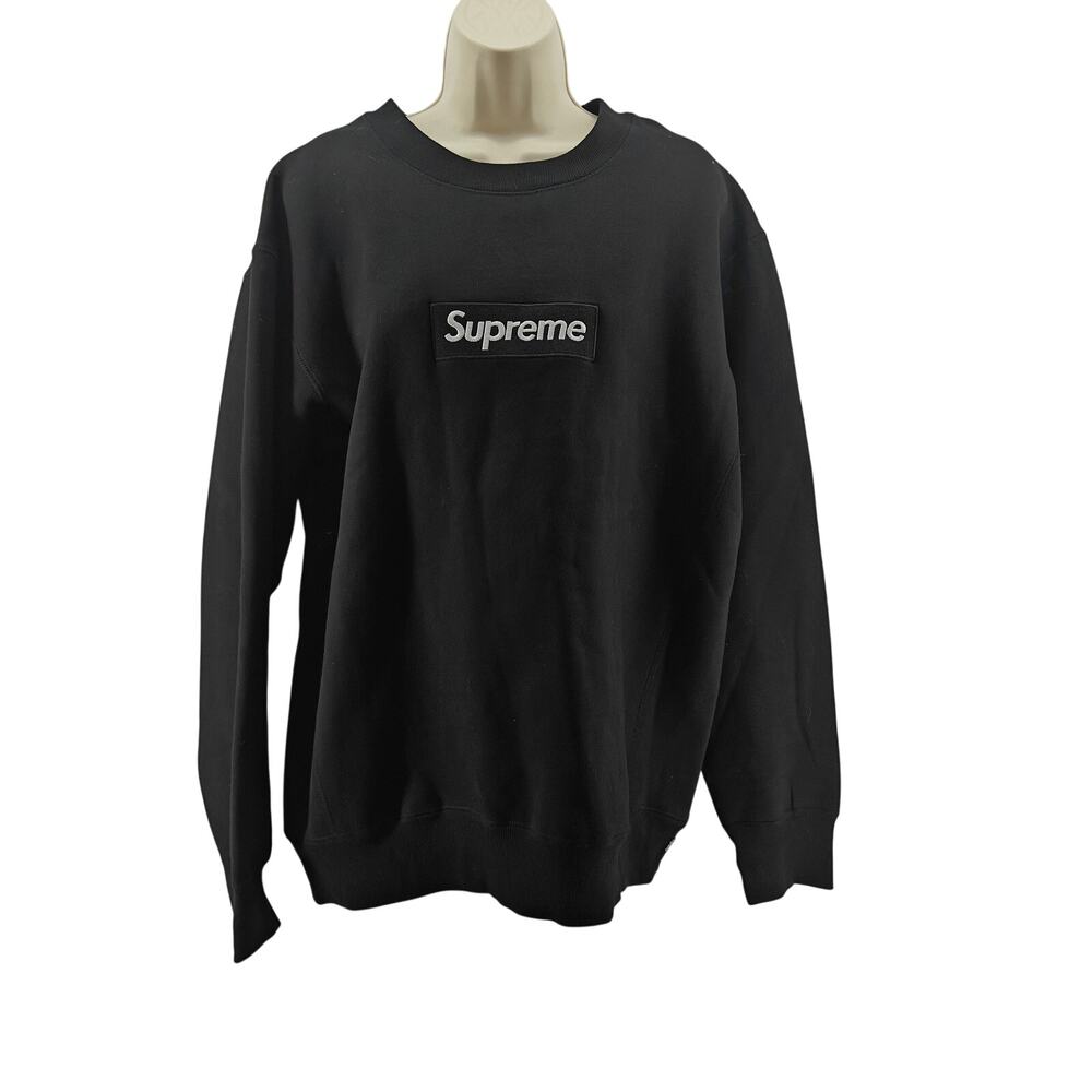 Supreme Black Box Logo Crewneck FW18 Fall Winter 2018 Pullover Sweatshirt Xlarge